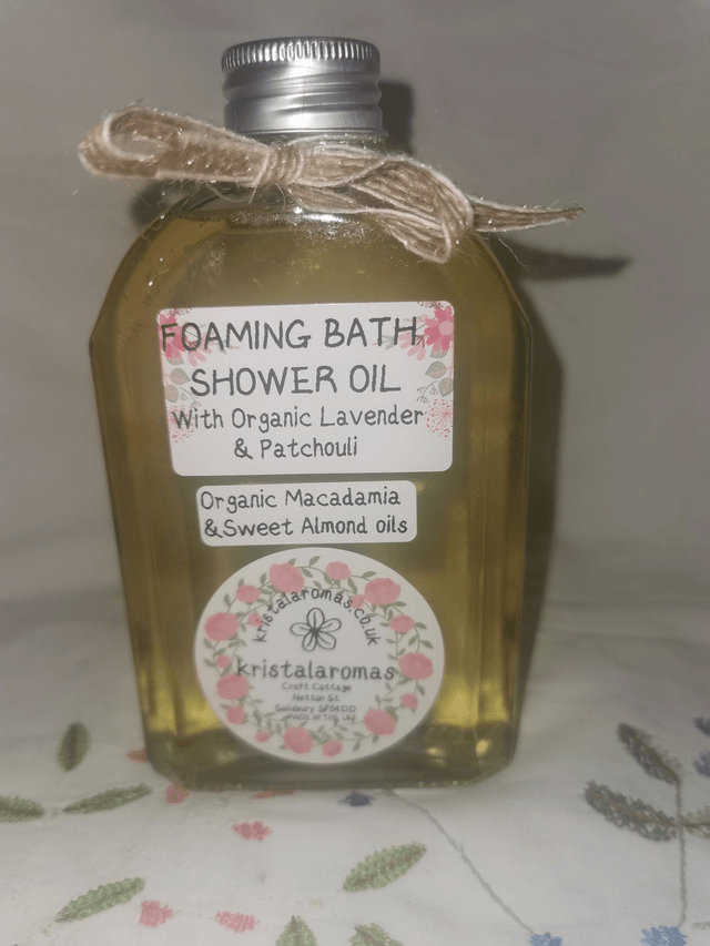 Foaming Shower/Bath Oil  - Organic Lavender & Patchouli     250ml