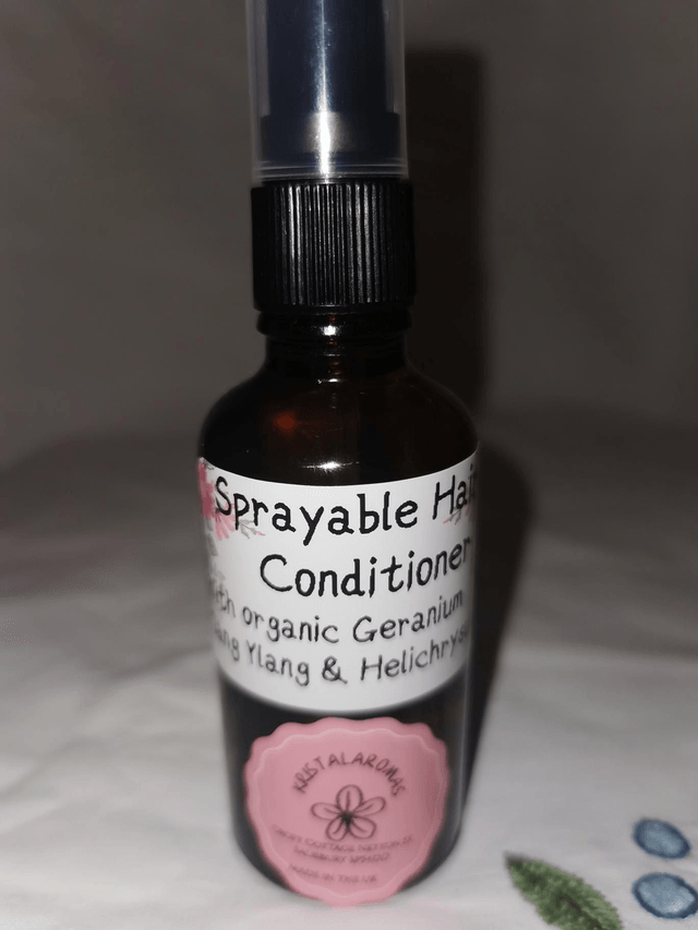  Hair Conditioner (sprayable) with Organic Ylang Ylang, Helichrysum & Rose Geranium.          50ml