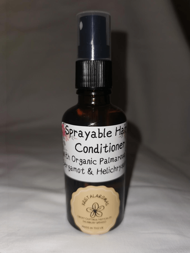  Hair Conditioner (sprayable) with Organic Palmarosa, Helichrysum& Bergamot.        50ml