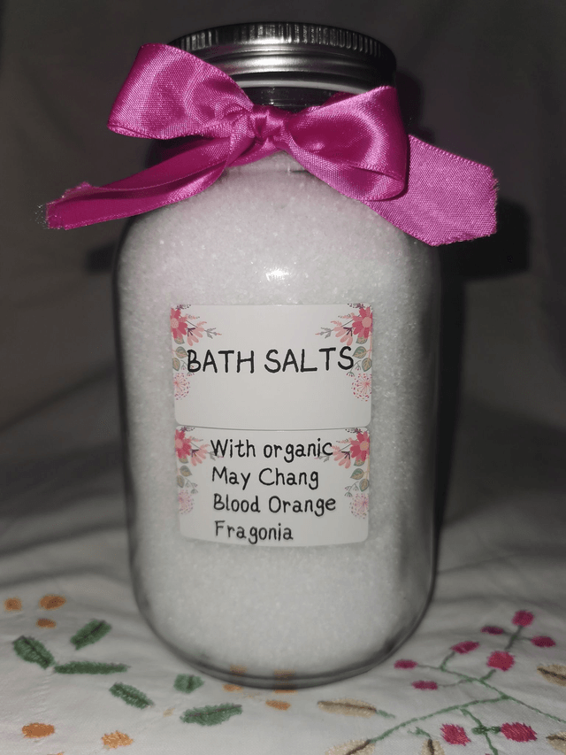Bath Salts - Organic May Chang, Blood Orange & Fragonia  1kg