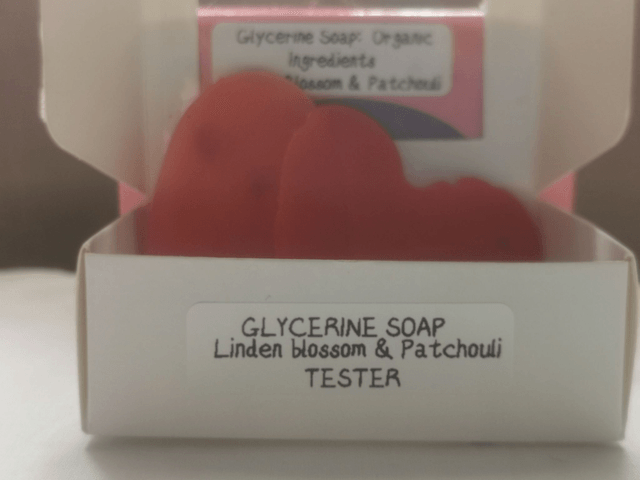 Glycerine Soap (Organic Ingredients) Linden Blossom & Patchouli  90g approx