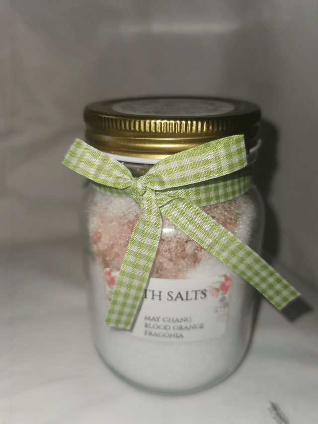 Bath Salts with Organic May Chang,Petitgrain & Vetivert  500g